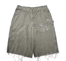 画像1: Used Carhartt Customized Duck Jorts Moss (1)