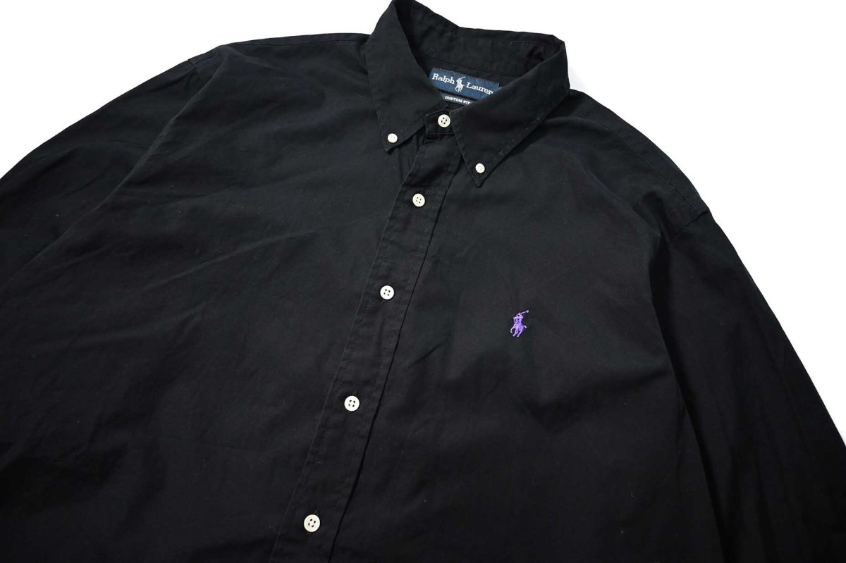 画像2: 90-00s Used Ralph Lauren Broad B/D Shirt "Custom Fit" (2)