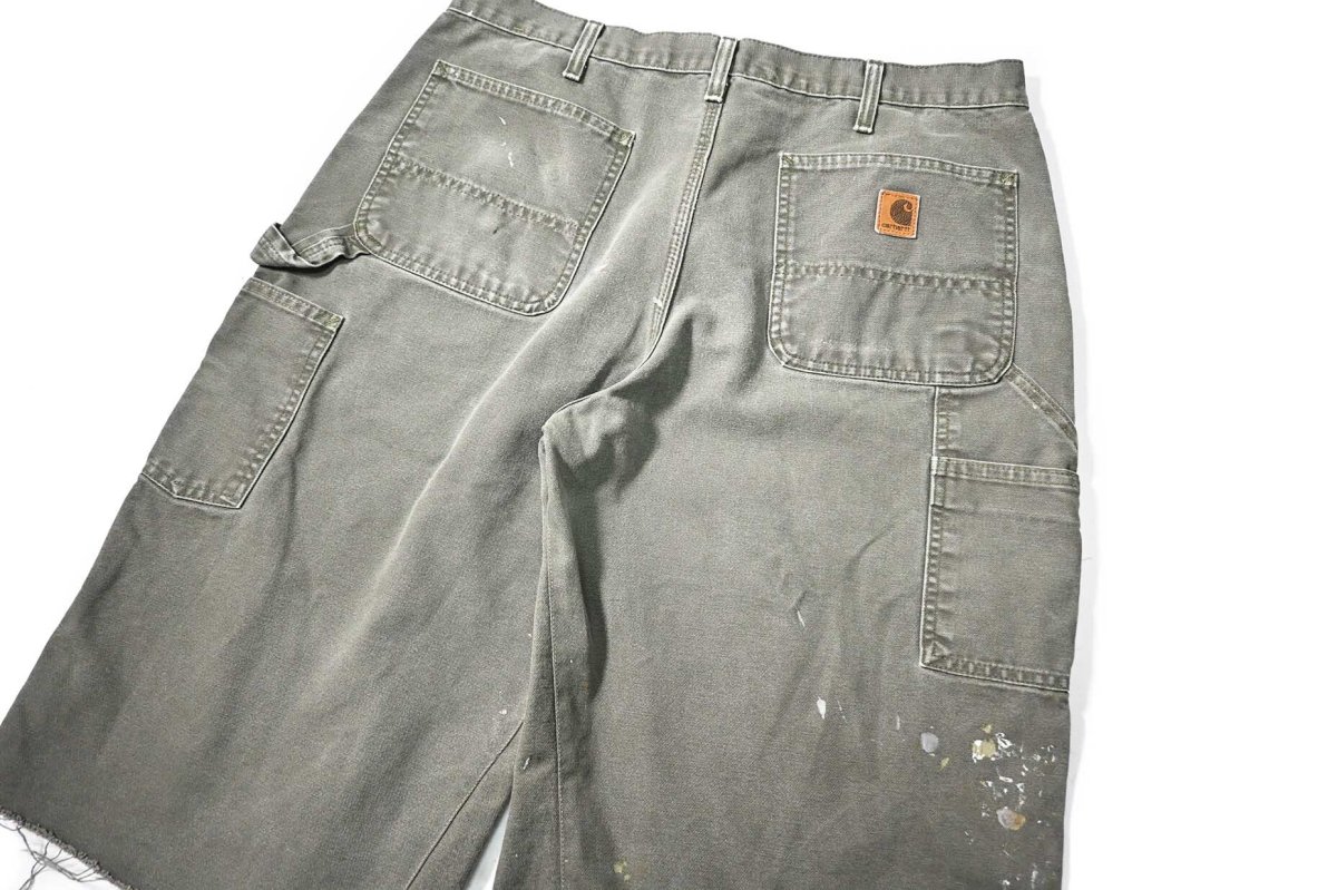 画像4: Used Carhartt Customized Duck Jorts Moss (4)