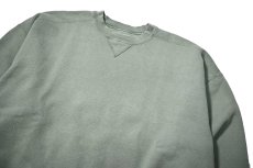 画像2: 90s Used Russell Athletic High Cotton Blank Sweat Shirt Green made in USA (2)