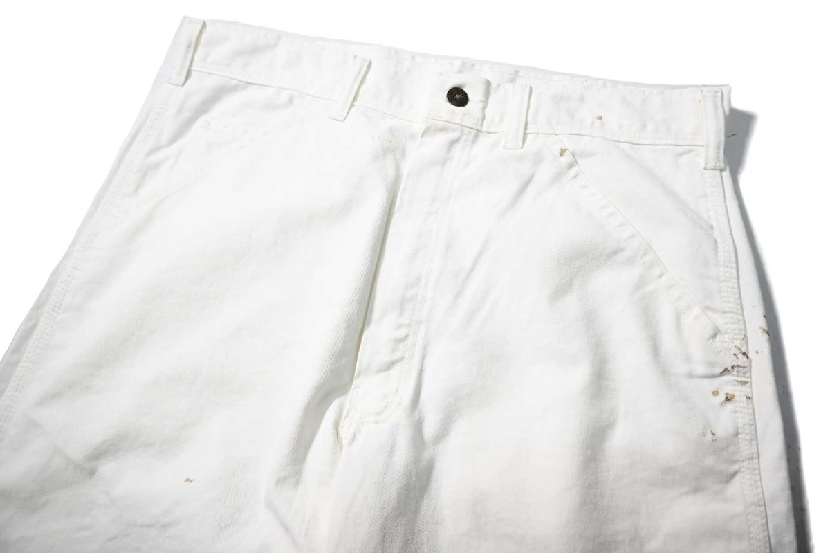 画像2: Used Stan Ray Painted Painter Pants White made in USA (2)