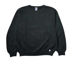 画像1: 90s Used Russell Athletic Blank Sweat Shirt Black (1)