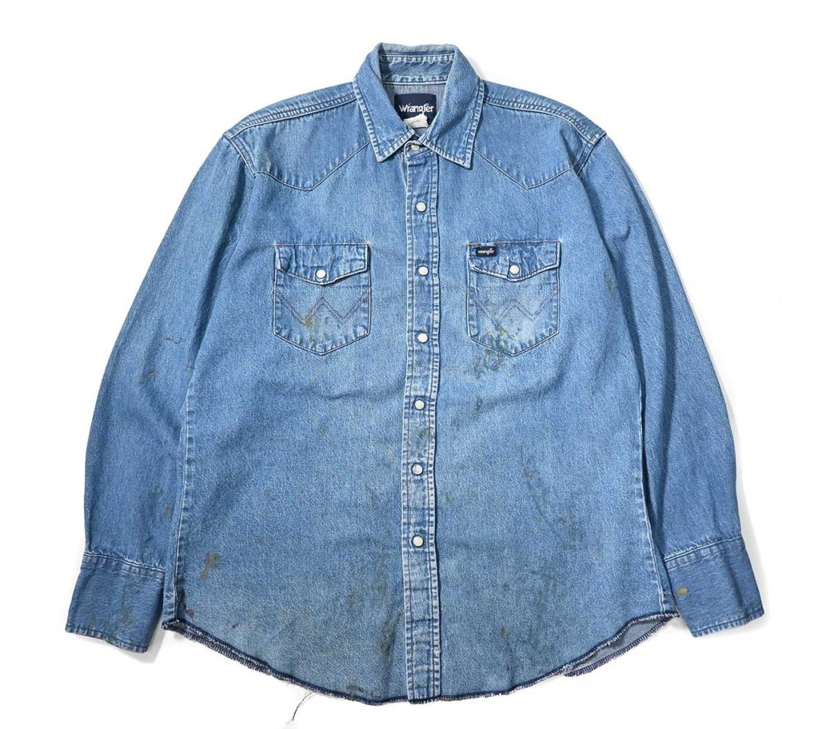 画像1: 90s Used Wrangler Denim Western Shirt (1)