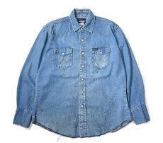 画像1: 90s Used Wrangler Denim Western Shirt (1)