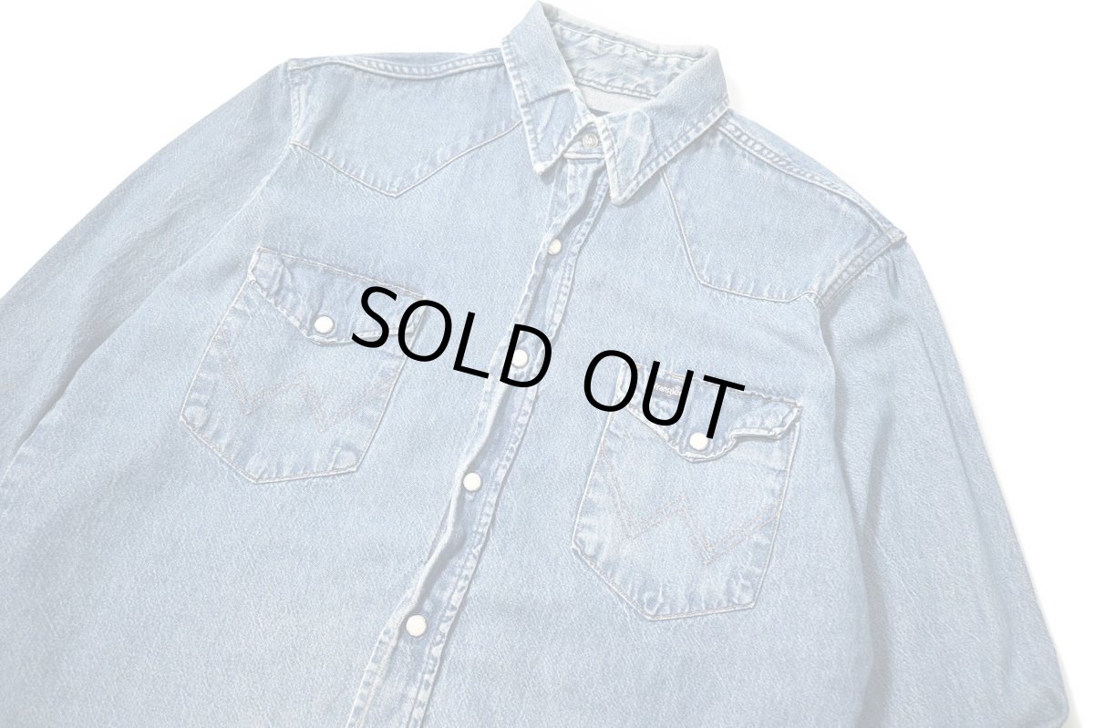 画像2: 80s Used Wrangler Denim Western Shirt made in USA (2)