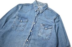 画像2: 80s Used Wrangler Denim Western Shirt made in USA (2)