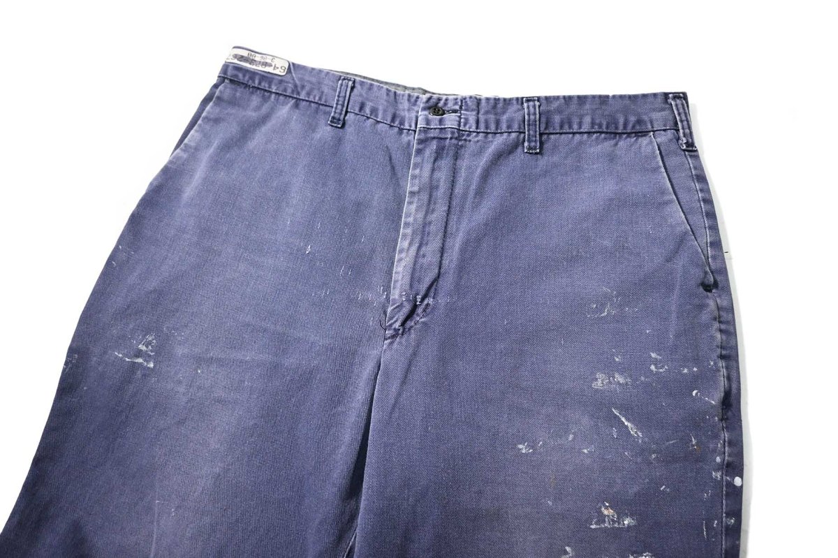 画像2: Used Painted Work Pants Navy (2)