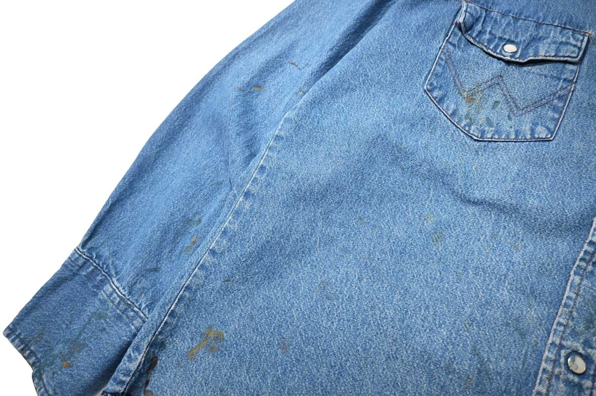 画像4: 90s Used Wrangler Denim Western Shirt (4)