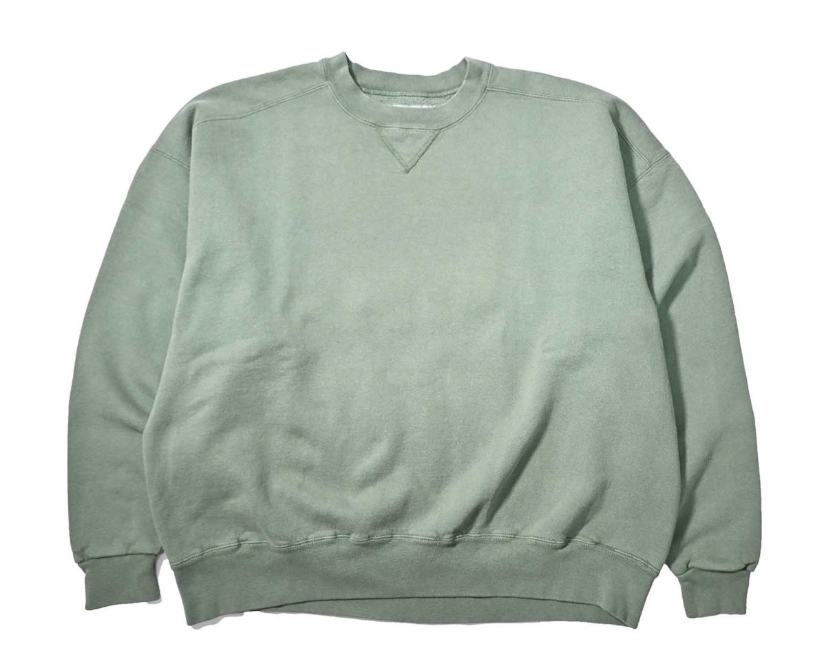 画像1: 90s Used Russell Athletic High Cotton Blank Sweat Shirt Green made in USA (1)