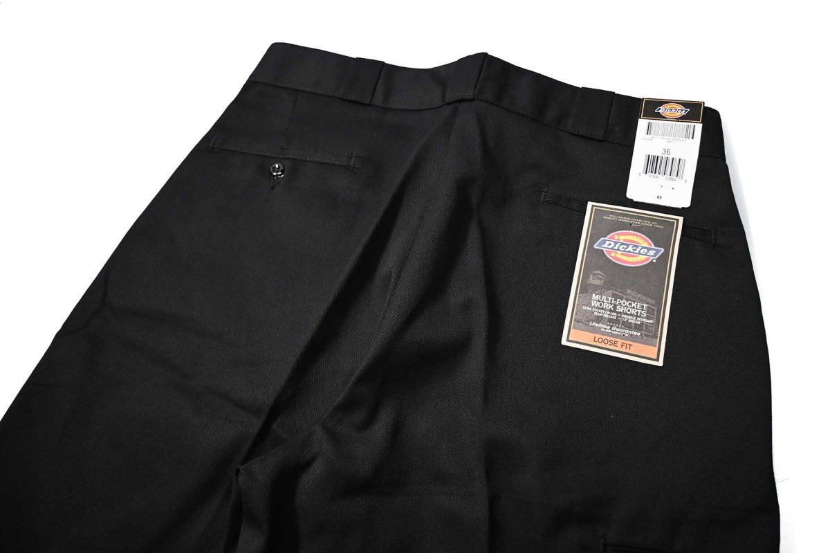 画像4: 00s Deadstock Dickies 42283BK 13Inch Multi-Use Pocket Work Short Black (4)