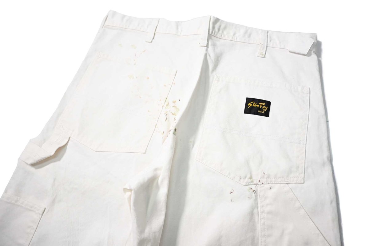 画像4: Used Stan Ray Painted Painter Pants White made in USA (4)