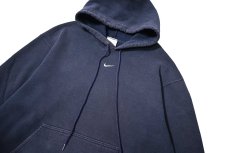 画像2: 90-00s Used Nike Center Swoosh Sweat Hoodie Navy (2)