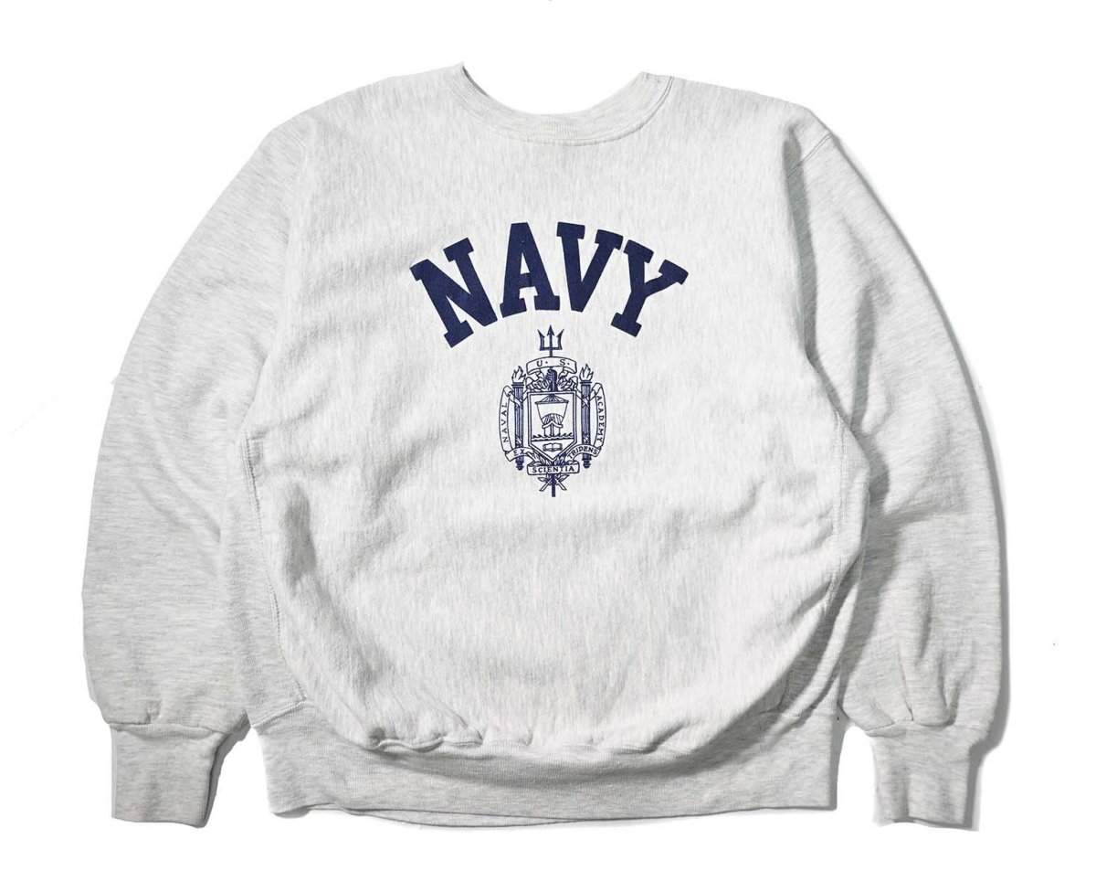 画像1: 90-00s Used USNA Sweat Shirt made in USA (1)