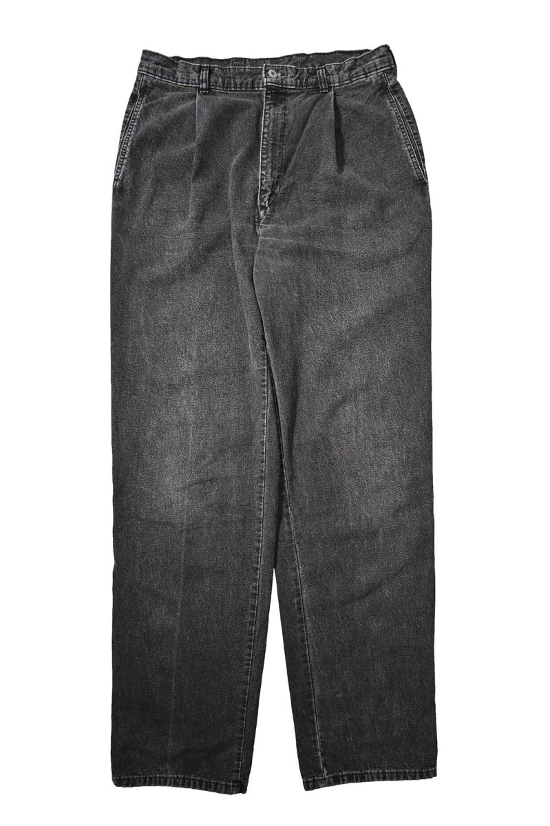 画像1: 90s Used Dockers Denim Pleated Trouser Black made in USA (1)