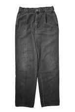 画像1: 90s Used Dockers Denim Pleated Trouser Black made in USA (1)