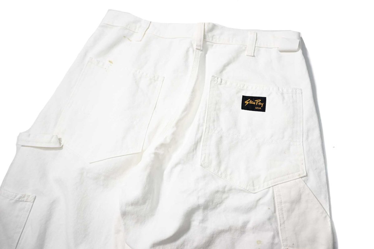 画像4: Used Stan Ray Painted Painter Pants White made in USA (4)