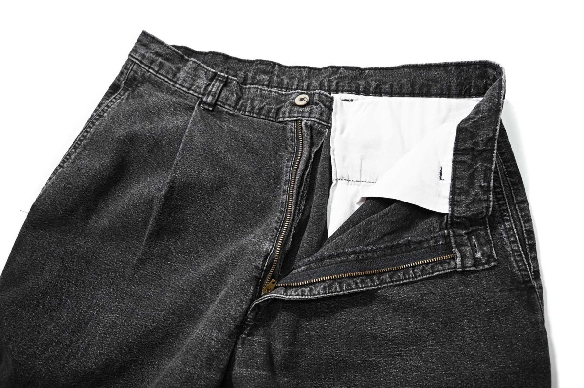画像5: 90s Used Dockers Denim Pleated Trouser Black made in USA (5)