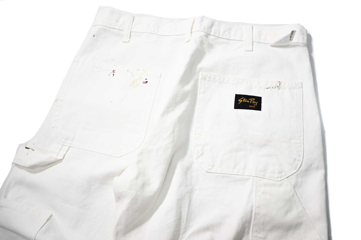画像5: Used Stan Ray Painted Painter Pants White made in USA (5)