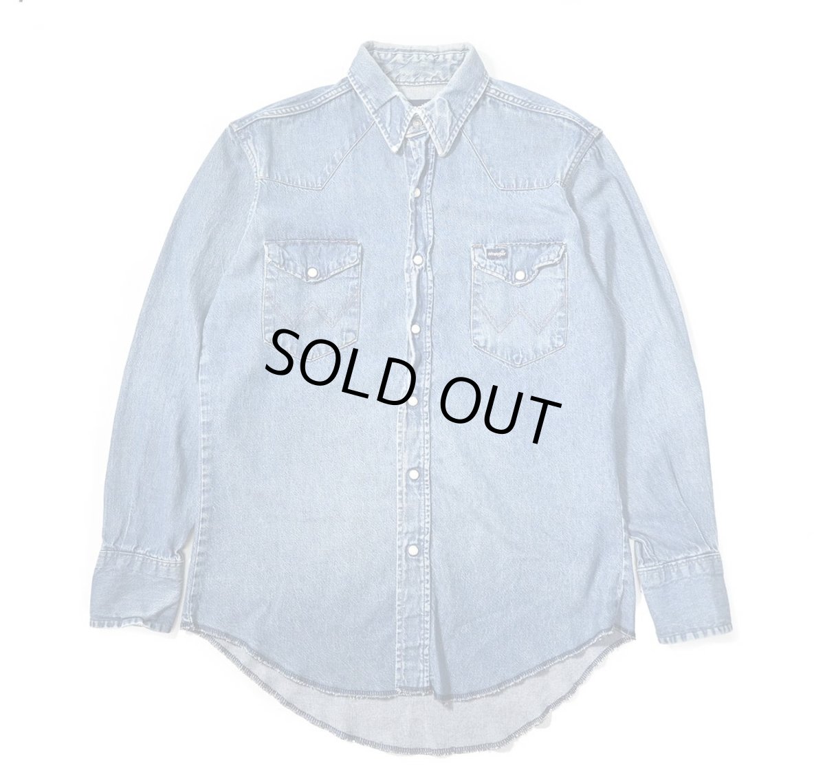 画像1: 80s Used Wrangler Denim Western Shirt made in USA (1)