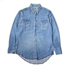 画像1: 80s Used Wrangler Denim Western Shirt made in USA (1)