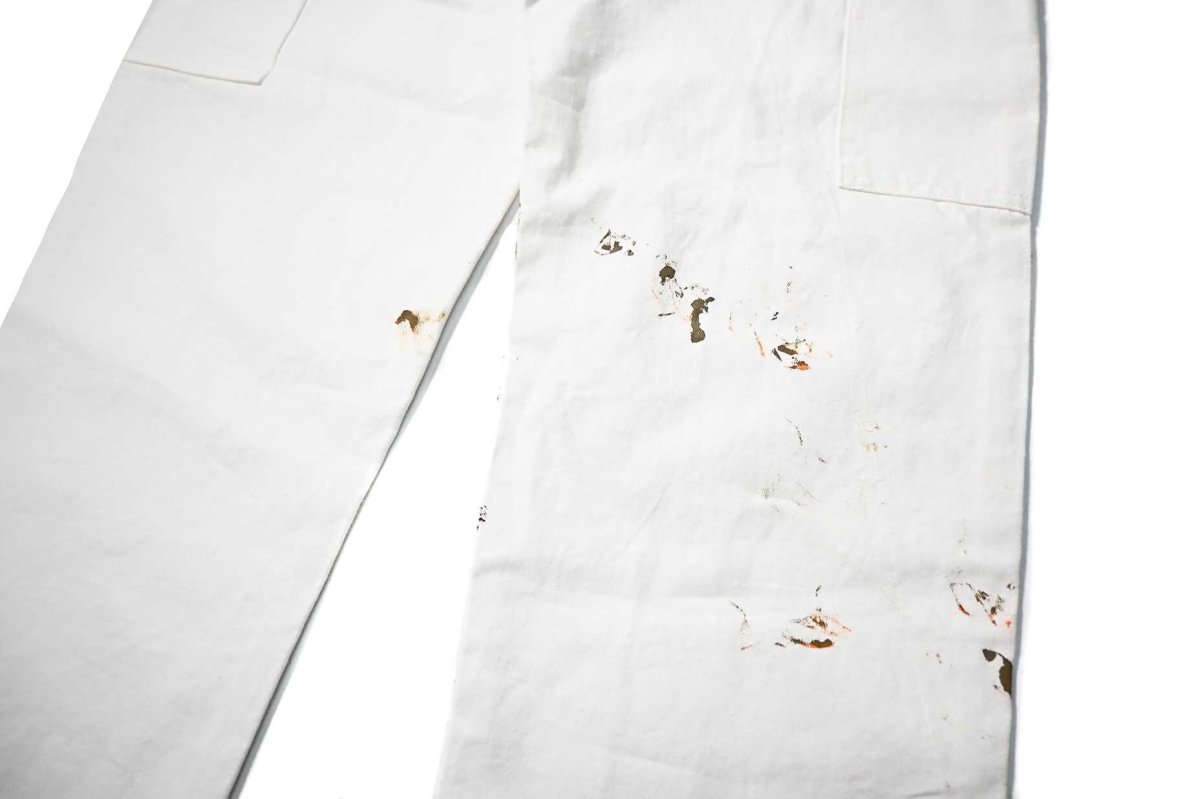 画像4: Used Stan Ray Painted Painter Pants White made in USA (4)