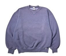 画像1: 90s Used Russell Athletic Blank Sweat Shirt Purple made in USA (1)