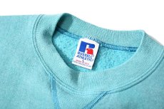画像4: 90s Used Russell Athletic Blank Sweat Shirt Turquoise made in USA (4)