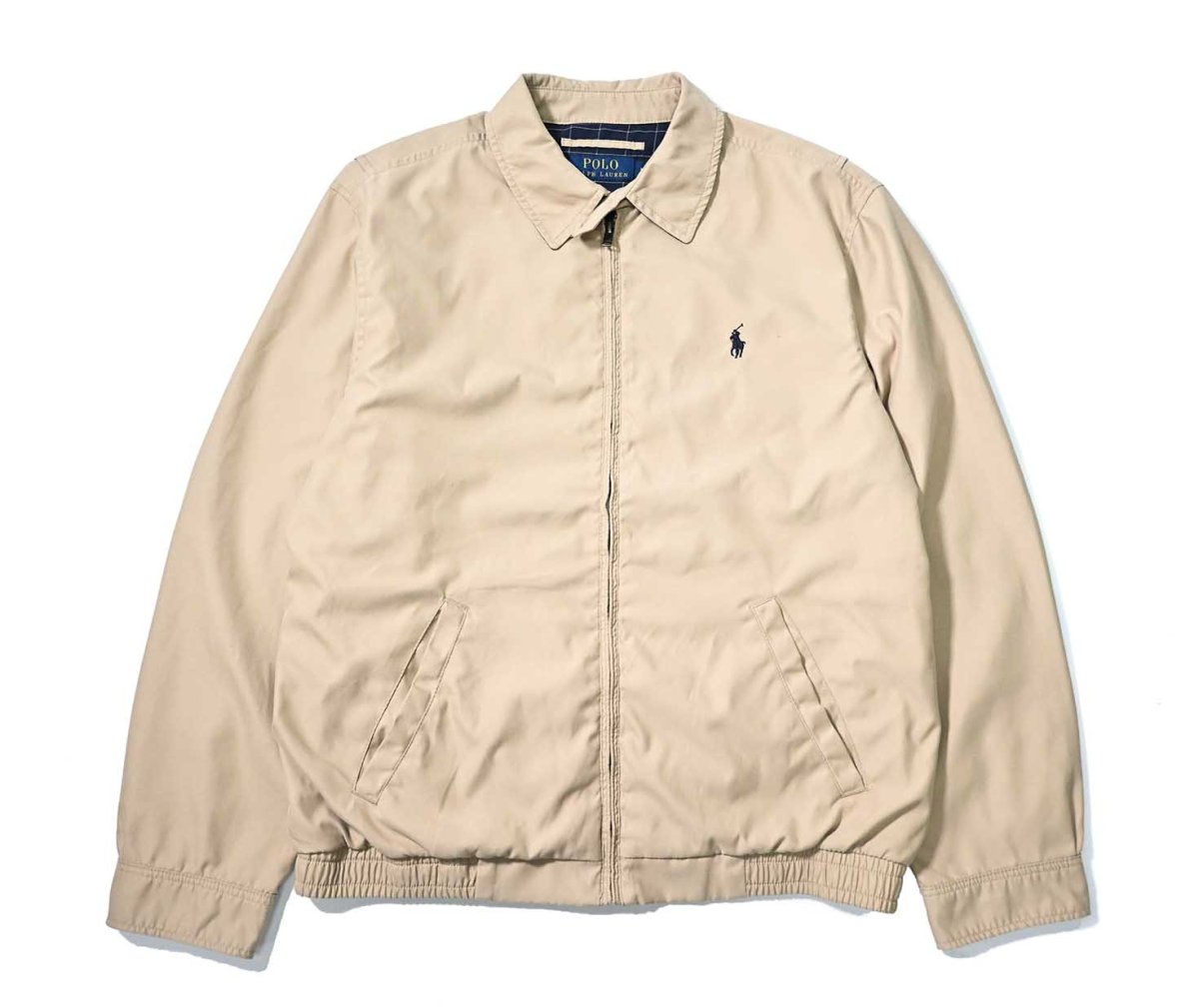画像1: Used Polo Ralph Lauren Peach Skin Swing Top Khaki ラルフローレン (1)