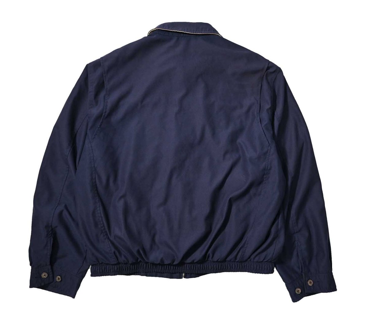 画像2: 90-00s Used Polo Ralph Lauren Peach Skin Swing Top Navy ラルフローレン (2)