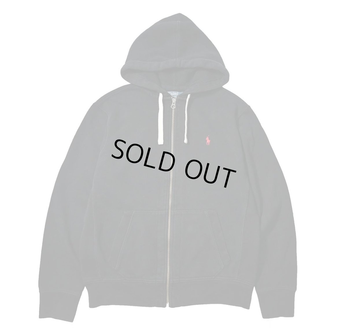画像1: 90-00s Used Polo Ralph Lauren Zip Sweat Hoodie Black (1)