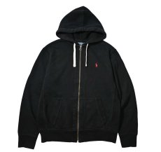 画像1: 90-00s Used Polo Ralph Lauren Zip Sweat Hoodie Black (1)