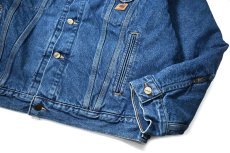 画像4: 05' Used Carhartt Blanket Lined Denim Trucker Jacket (4)