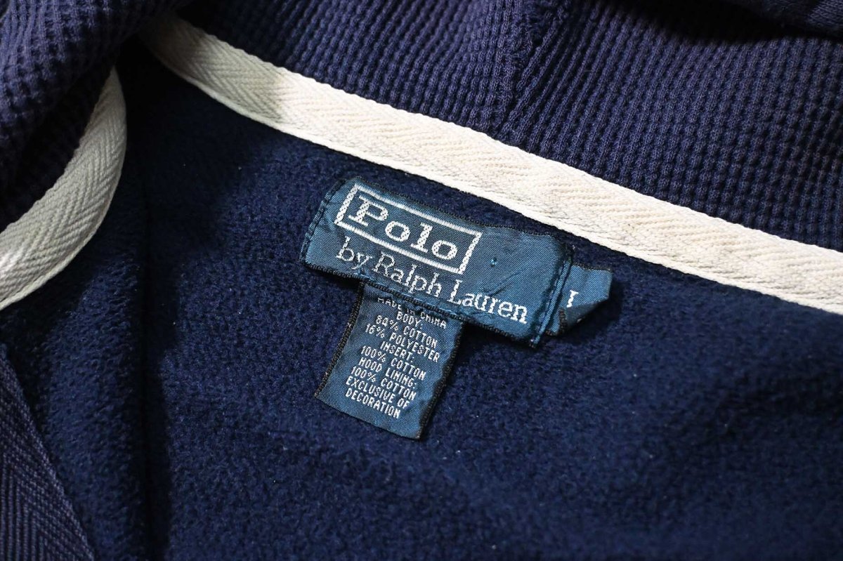 画像4: 90-00s Used Polo Ralph Lauren Zip Sweat Hoodie Navy (4)
