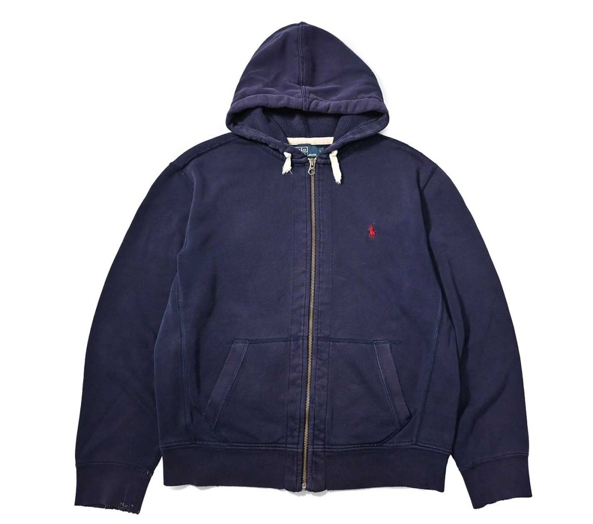 画像1: 90-00s Used Polo Ralph Lauren Zip Sweat Hoodie Navy (1)