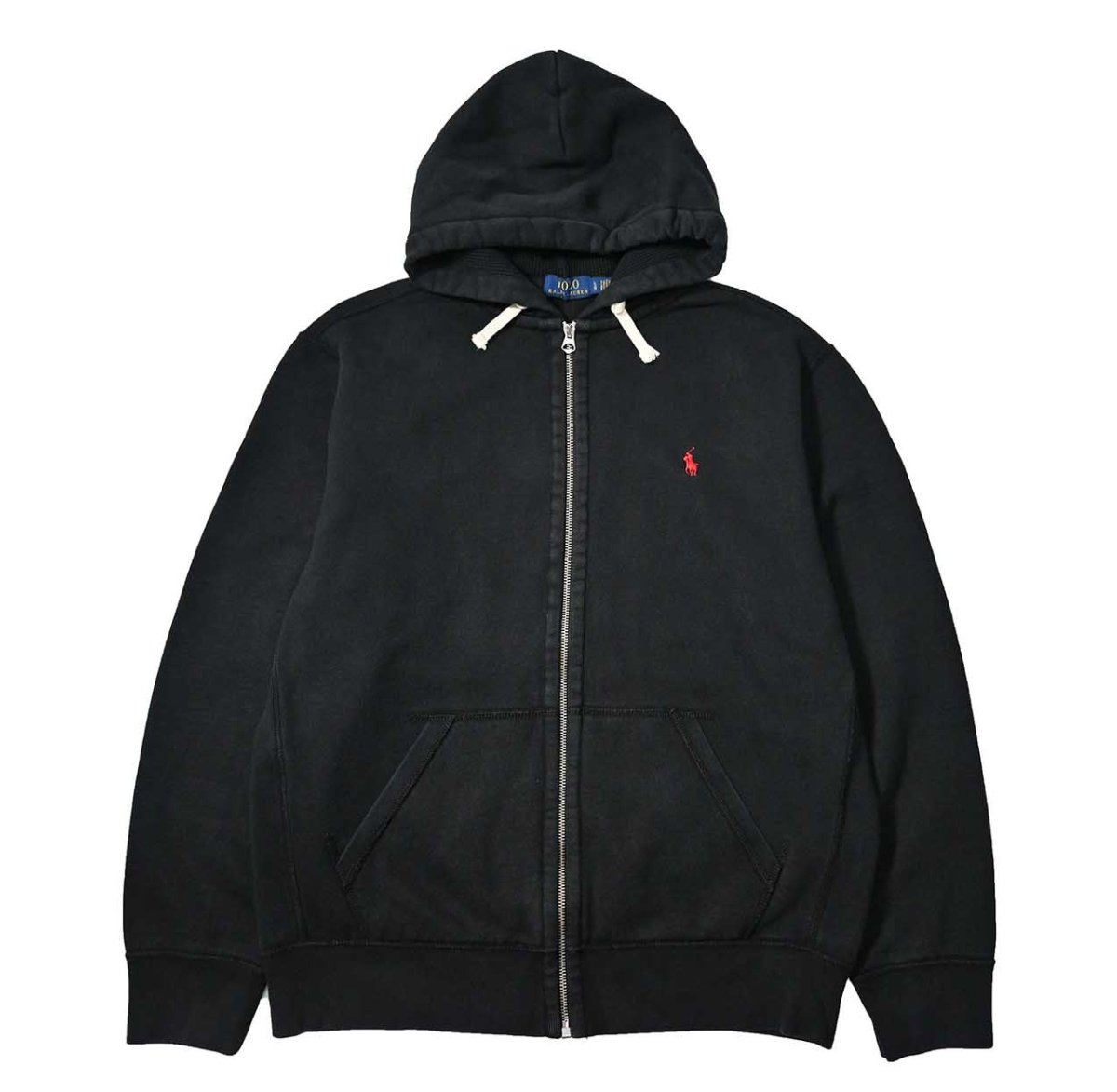 画像1: Used Polo Ralph Lauren Zip Sweat Hoodie Black (1)
