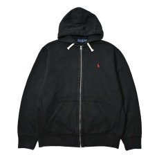 画像1: Used Polo Ralph Lauren Zip Sweat Hoodie Black (1)