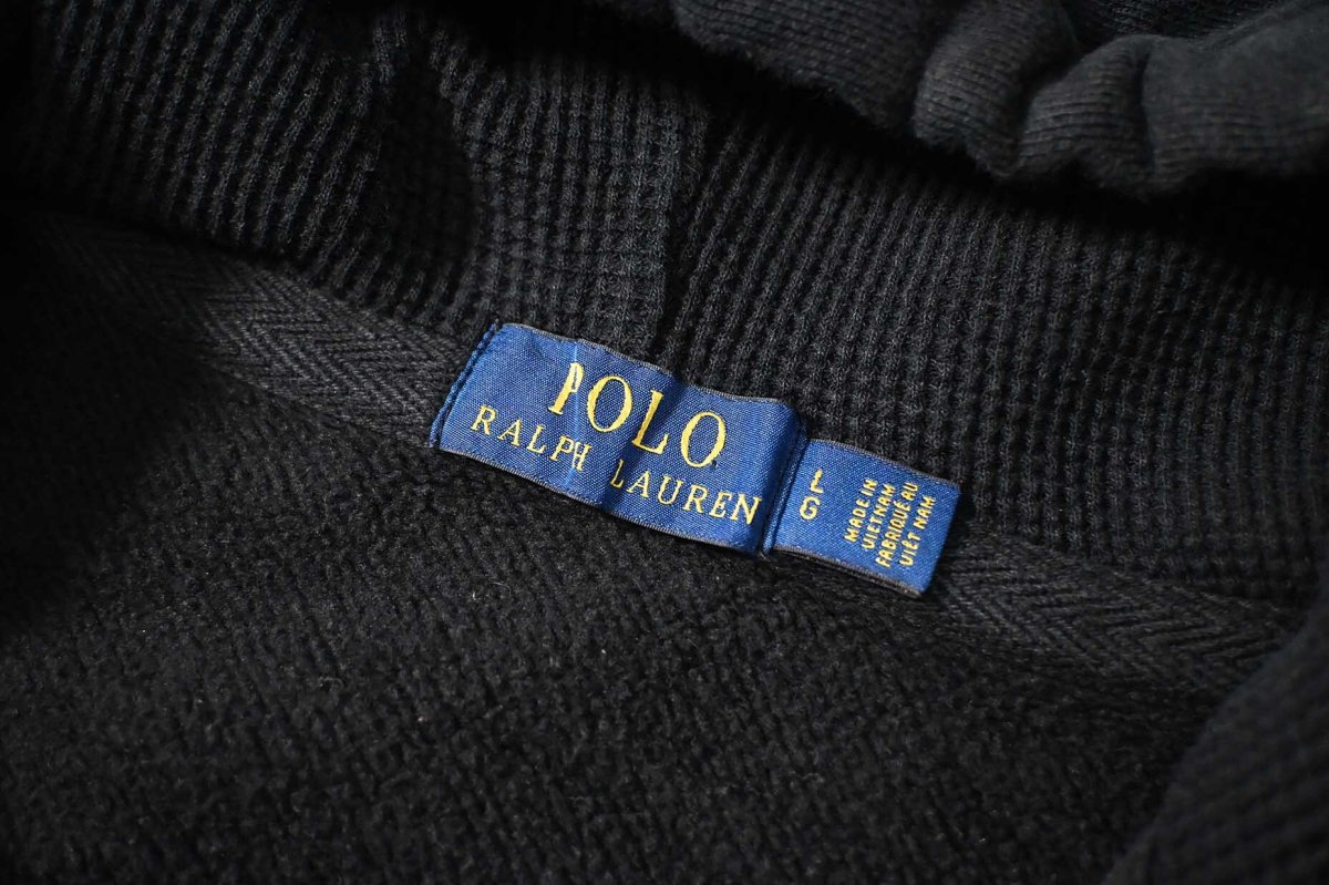 画像4: Used Polo Ralph Lauren Zip Sweat Hoodie Black (4)
