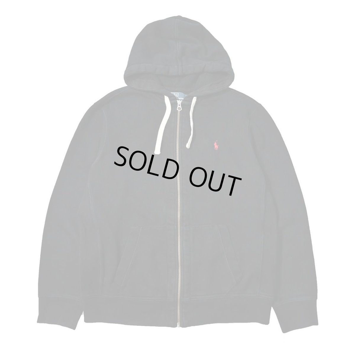 画像1: 90-00s Used Polo Ralph Lauren Zip Sweat Hoodie Black (1)