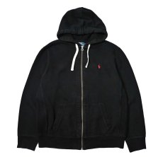 画像1: 90-00s Used Polo Ralph Lauren Zip Sweat Hoodie Black (1)
