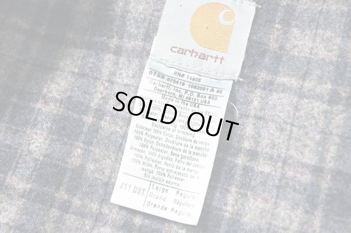 画像6: 05' Used Carhartt Blanket Lined Denim Trucker Jacket (6)