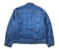 画像2: 05' Used Carhartt Blanket Lined Denim Trucker Jacket (2)