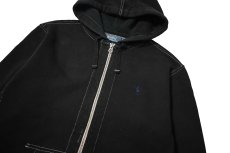 画像2: 90-00s Used Polo Ralph Lauren Zip Sweat Hoodie Black Over Dye (2)