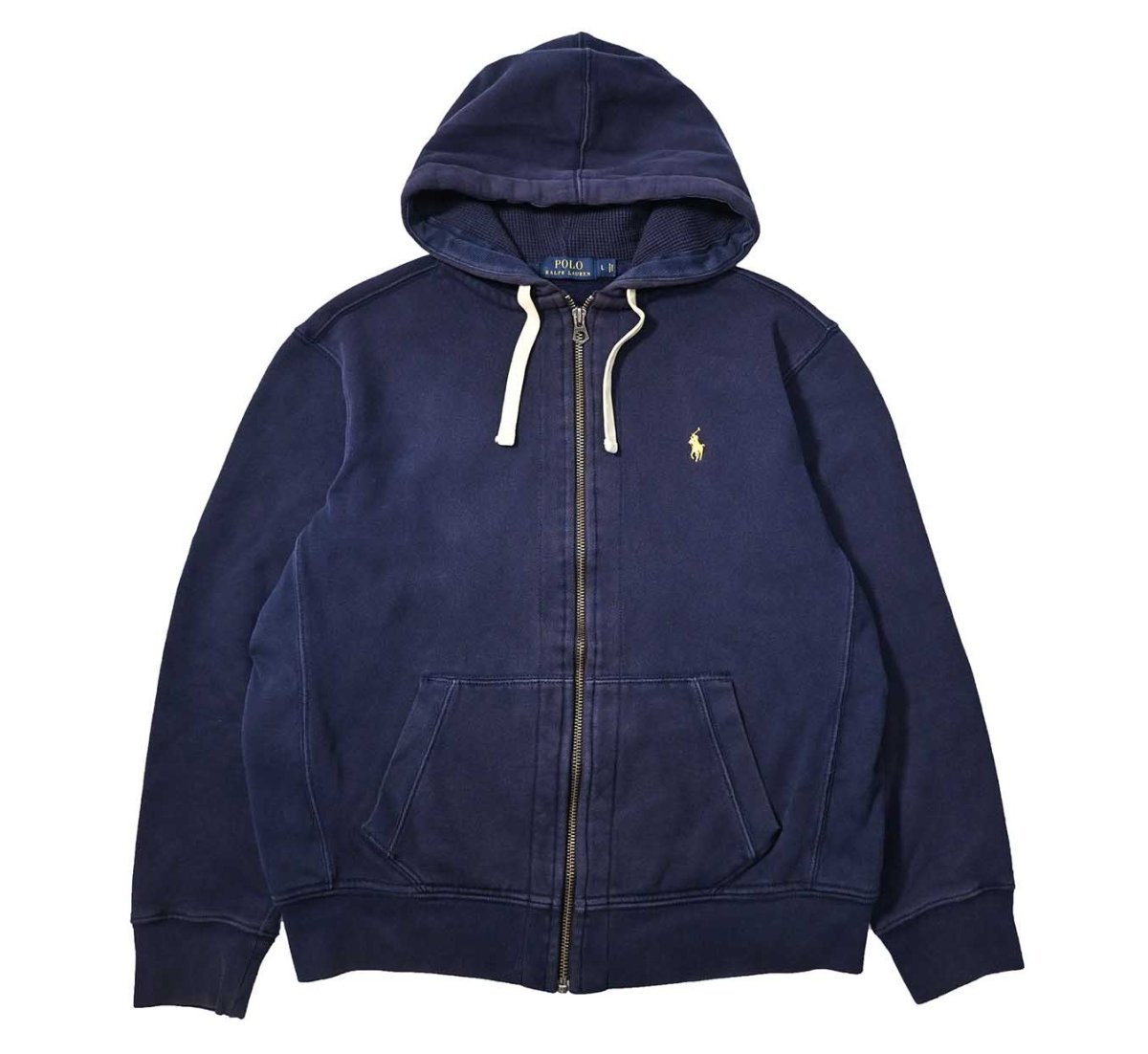 画像1: Used Polo Ralph Lauren Zip Sweat Hoodie Navy (1)