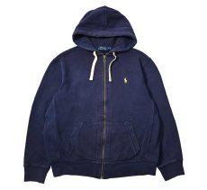 画像1: Used Polo Ralph Lauren Zip Sweat Hoodie Navy (1)