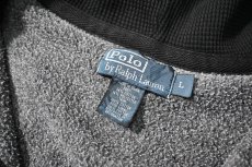 画像4: 90-00s Used Polo Ralph Lauren Zip Sweat Hoodie Black Over Dye (4)