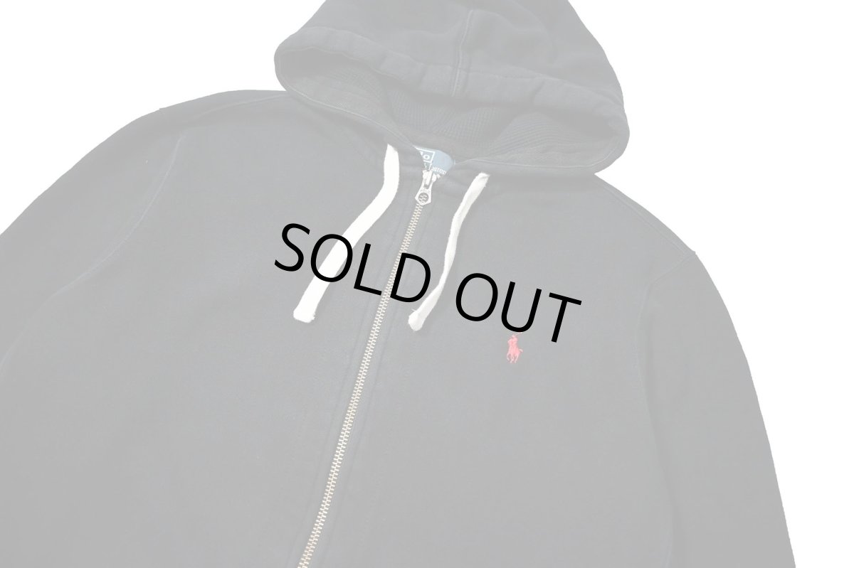 画像2: 90-00s Used Polo Ralph Lauren Zip Sweat Hoodie Black (2)