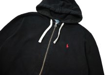 画像2: 90-00s Used Polo Ralph Lauren Zip Sweat Hoodie Black (2)