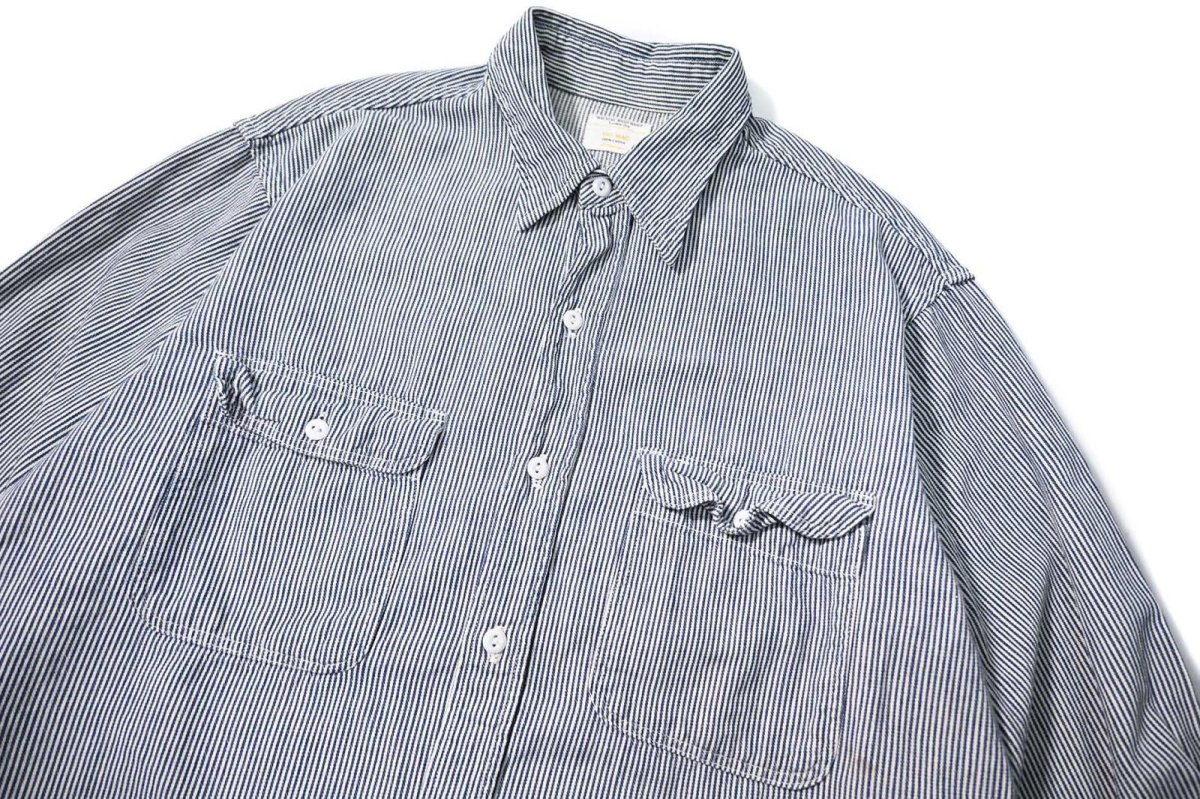 画像2: 70s Used Big Mac Hickory Stripe Work Shirt (2)