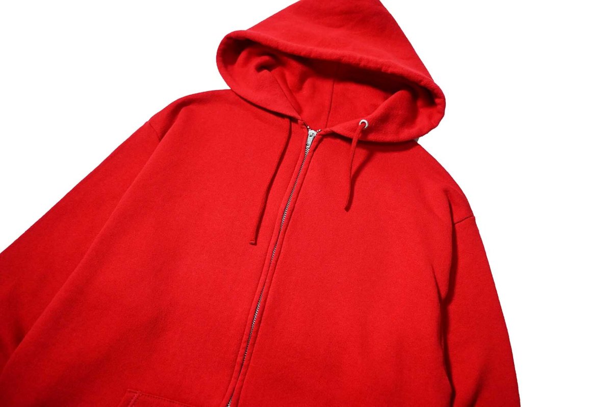 画像2: 80s-90s Used Jerzees Blank Zip Sweat Hoodie Red made in USA (2)
