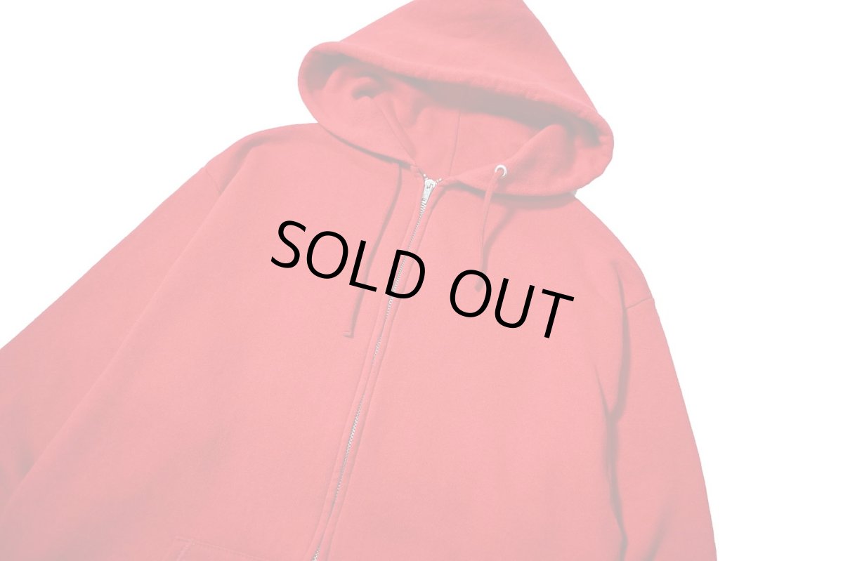 画像2: 80s-90s Used Jerzees Blank Zip Sweat Hoodie Red made in USA (2)